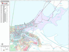 New Orleans Digital Map Premium Style